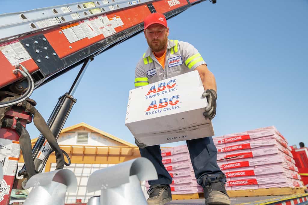 ABC Supply Driver Unloading Delivery