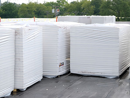 Skids of Roofing Insulation