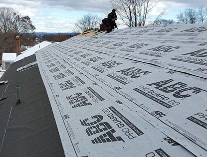 ABC ProGuard 20 Underlayment On A Roof