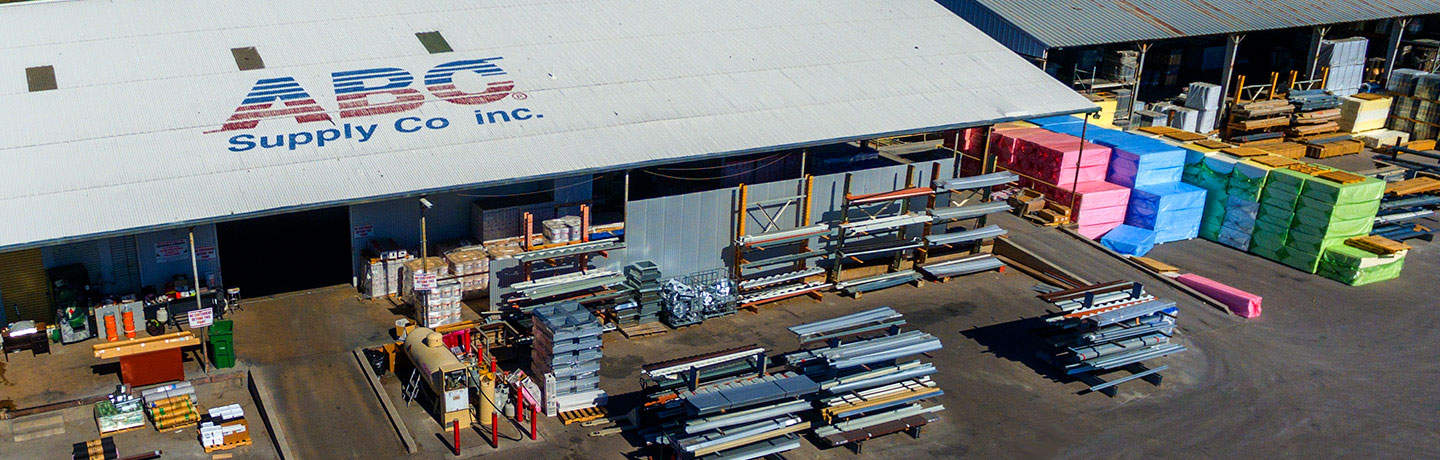 Aerial View of Materials Yard at a ABC Supply Location